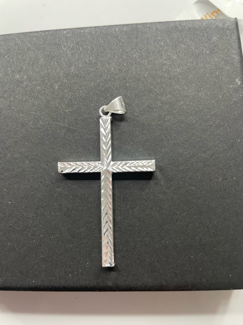 Sterling Silver Cross Pendant - Men's Religious Necklace